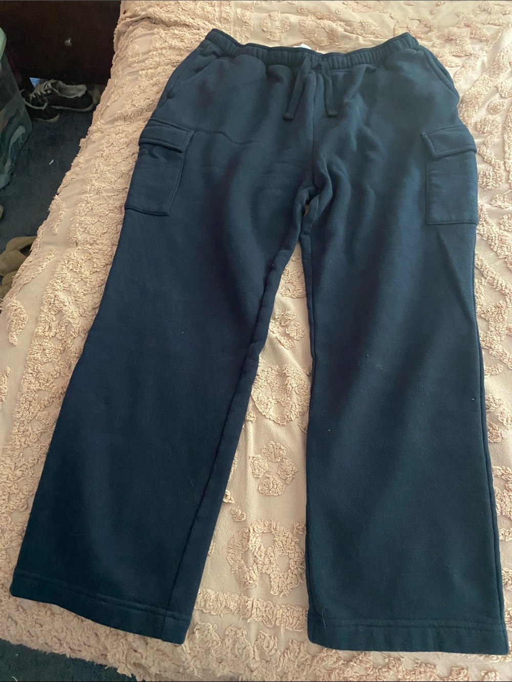 Amazon Essentials Navy Fleece Joggers with Elastic Waist